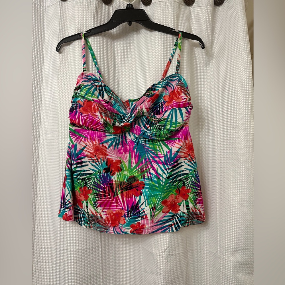 Catalina Pink Camisole Bustier Swim Top